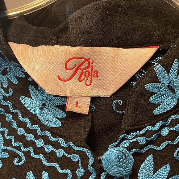 Black Sheer Embroidered Top - Picture 6 of 6